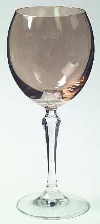 Bijoux Amber (Amber Iridescent Bowl, Clear Stem) by Colony