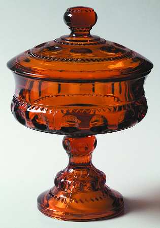 Color Crown Amber (Dark) Compote & Lid