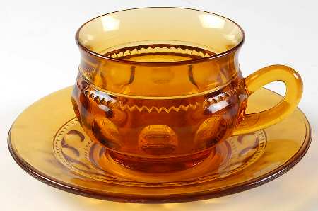 Color Crown Amber (Dark) Cup & Saucer Set