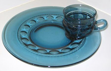 Color Crown Blue Snack Plate & Cup Set