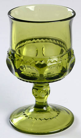 Color Crown Green Wine Glass