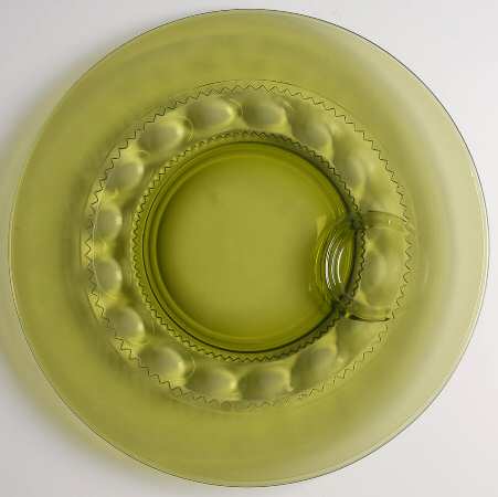 Color Crown Green Snack Plate No Cup