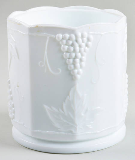 Harvest Milk Glass Medium Canister No Lid