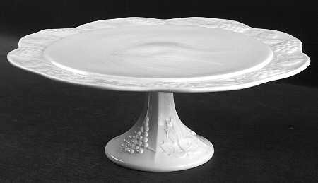 Harvest Milk Glass 13" Diameter Cake Stand/Pedestal