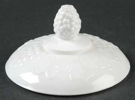 Harvest Milk Glass Lid for Footed Candy Dish