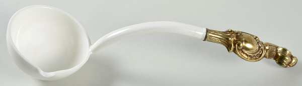 Harvest Milk Glass Ladle Only-Punch/Plastic/Gold