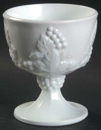 Harvest Milk Glass Open Sugar