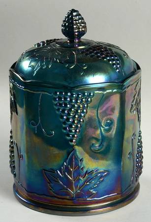 Harvest Carnival (Blue) Large Canister & Lid