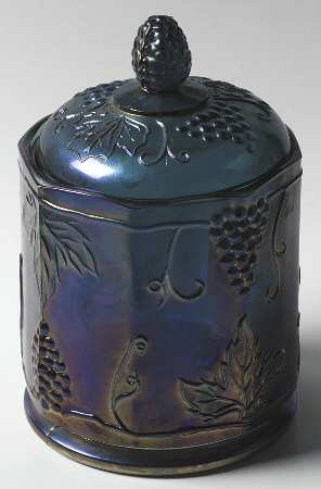 Harvest Carnival (Blue) Small Canister & Lid