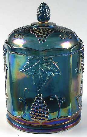 Harvest Carnival (Blue) Medium Canister & Lid