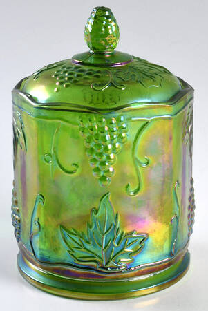 Harvest Carnival (Green) Small Canister & Lid