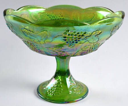 Harvest Carnival (Green) 10" Footed Console Bowl