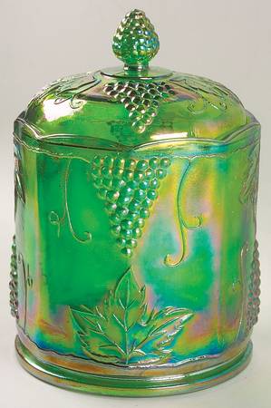 Harvest Carnival (Green) Large Canister & Lid