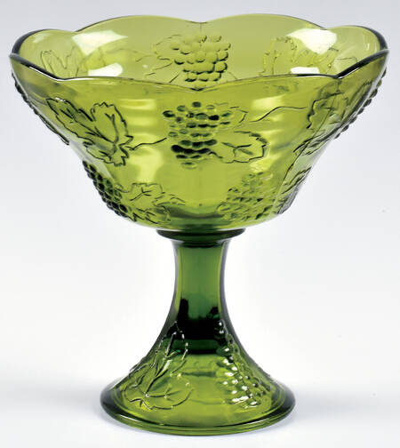 Harvest Green Round Compote (Height X Width)