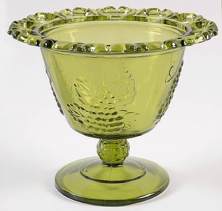 Harvest Green Footed Candy Dish No Lid