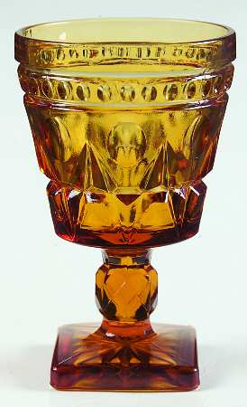 Park Lane Amber Wine Glass
