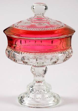 Ruby Crown Compote & Lid