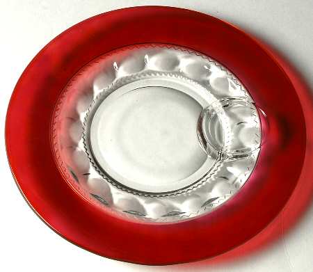 Ruby Crown Snack Plate No Cup