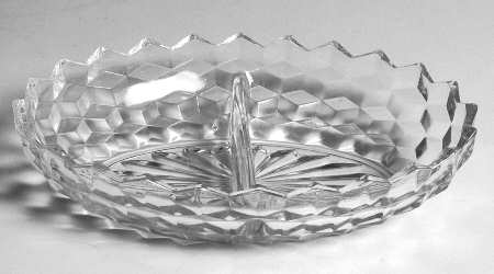 Whitehall Clear Divided Oval Vegetable Bowl