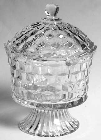 Whitehall Clear 8" Compote & Lid