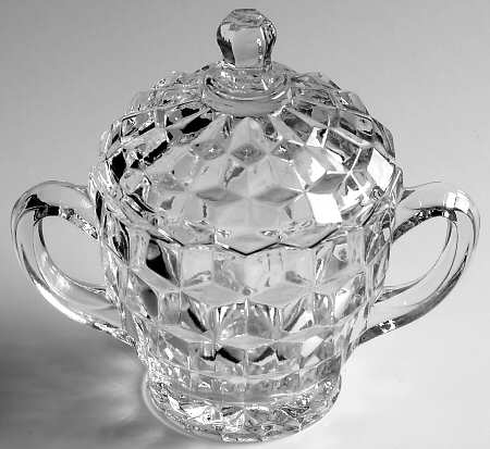 Whitehall Clear Sugar Bowl & Lid