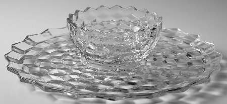 Whitehall Clear (2 Piece) Buffet Service, Bowl and Plate