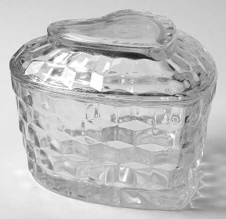 Whitehall Clear Large Heart Box with Lid