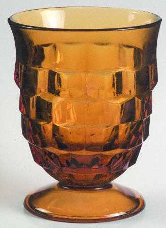 Whitehall Gold (Harvest Gold) Footed Tumbler