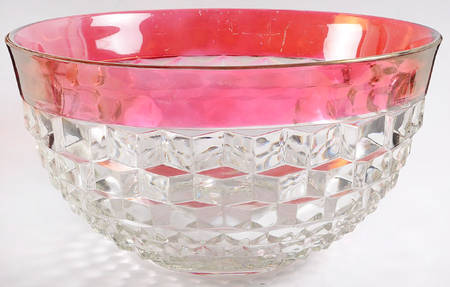 Whitehall Ruby Flash Crystal Punch Bowl