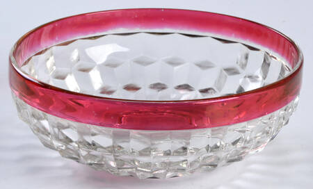 Whitehall Ruby Flash Crystal Small Fruit Dessert Bowl