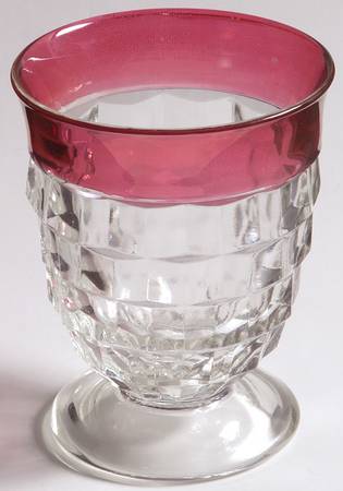 Whitehall Ruby Flash Crystal Footed Tumbler
