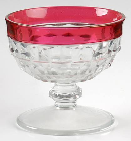 Whitehall Ruby Flash Crystal Champagne/Tall Sherbet