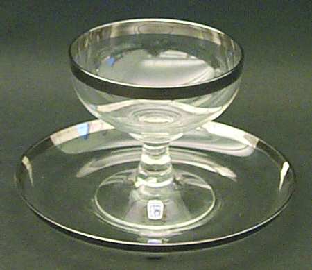 Lisa (Platinum Trim) Sherbet with Underplate