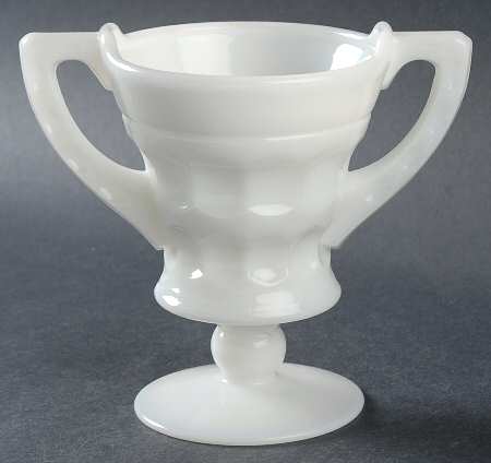 Heirloom Milk Glass Sugar-Open