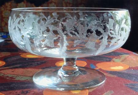 Thistle Round Compote (Height X Width)