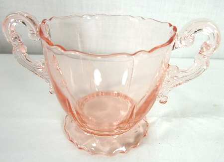 3400 Pink 3400/68 Open Footed Sugar