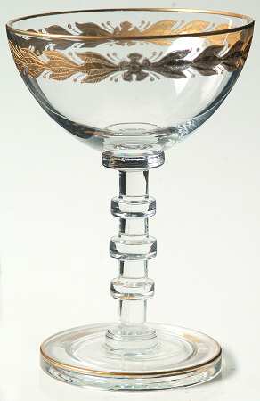 Laurel (Gold Encrusted) Champagne/Tall Sherbet