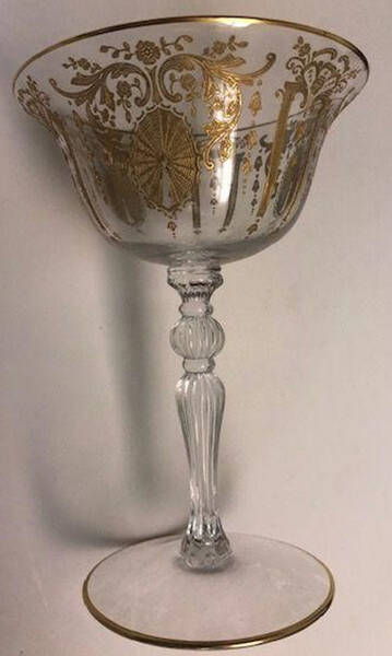 Candlelight Clear (Gold Encrusted, Stem 3111) Champagne/Tall Sherbet
