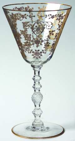 Diane Clear (Stem 3122, Gold Encrusted) by Cambridge