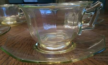 Decagon Yellow Cup & Saucer Set
