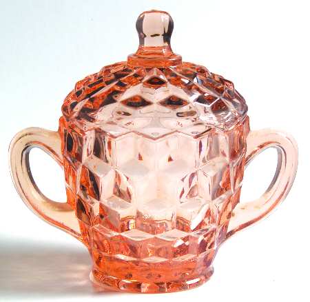 Whitehall Peach Sugar Bowl & Lid