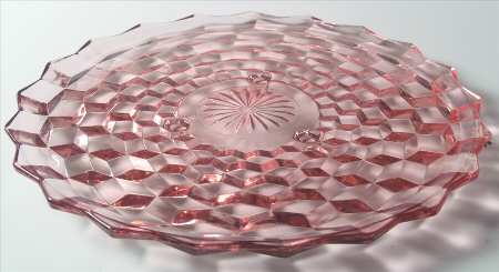 Whitehall Peach Footed Cake Plate