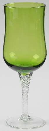Saturn Green Wine Glass