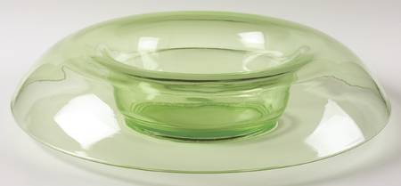Round Green 14" Rolled Edge Bowl