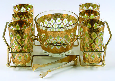 Valencia (9Pc)Tumbler Set(6Tum12,Ice Bucket,Tong,Metal Hldr