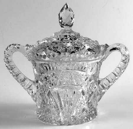 Wheat Sheaf Clear Cracker Jar & Lid