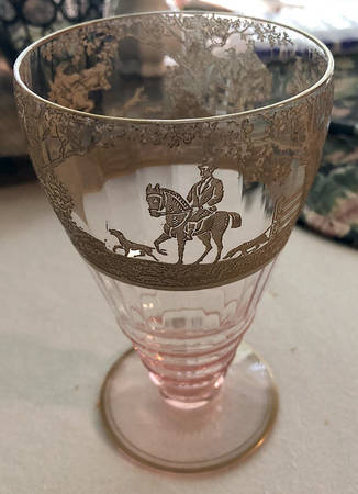 Imperial Hunt Scene Pink (Gold Encrusted) Iced Tea