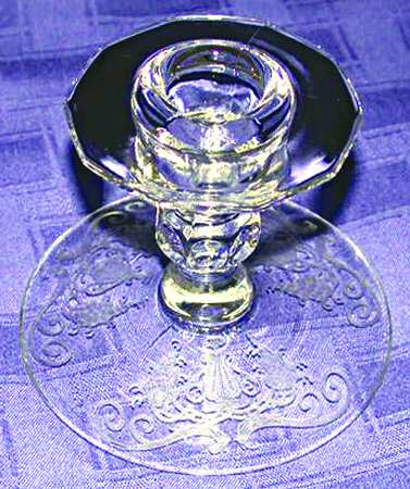 Etch 733-Clear (Stem #3120) 3" Single Light Candlestick