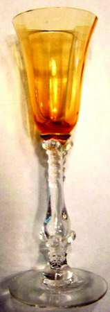 3121 Amber Cordial Glass