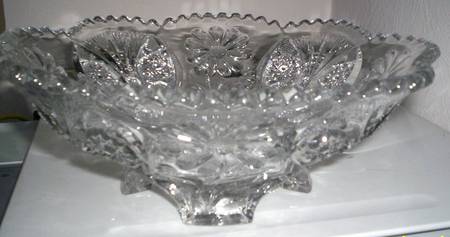 Daisy Clear 4-Toed Footed Bowl